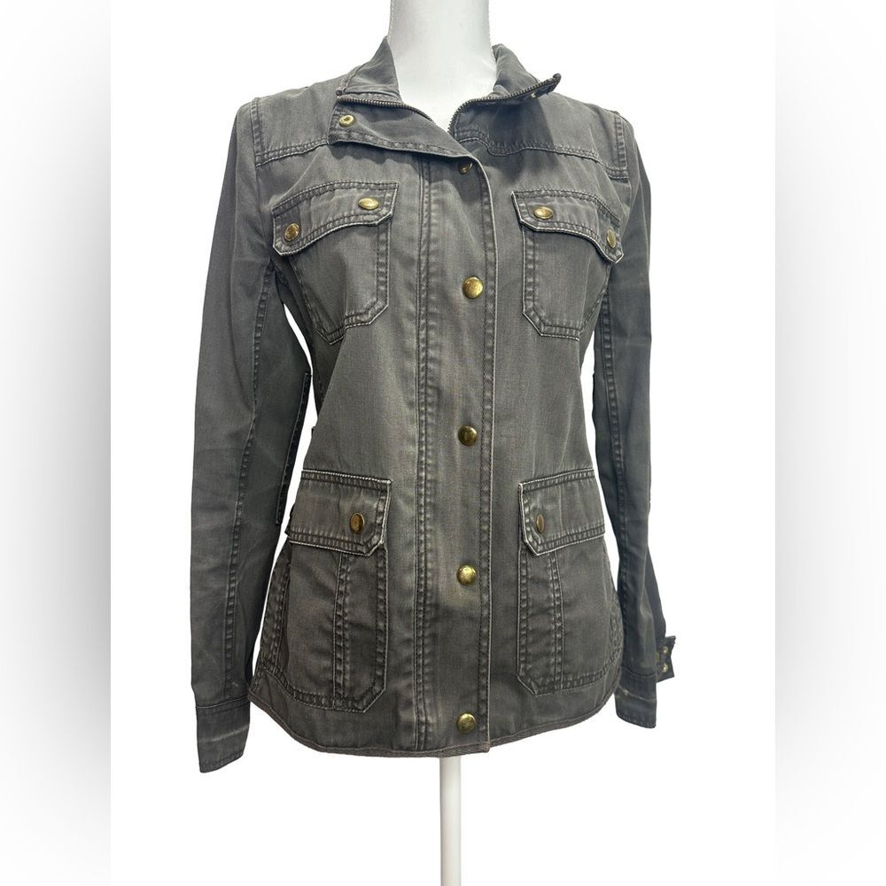 J. Crew Relaxed Boyfriend Field Jacket Charcoal Size Small